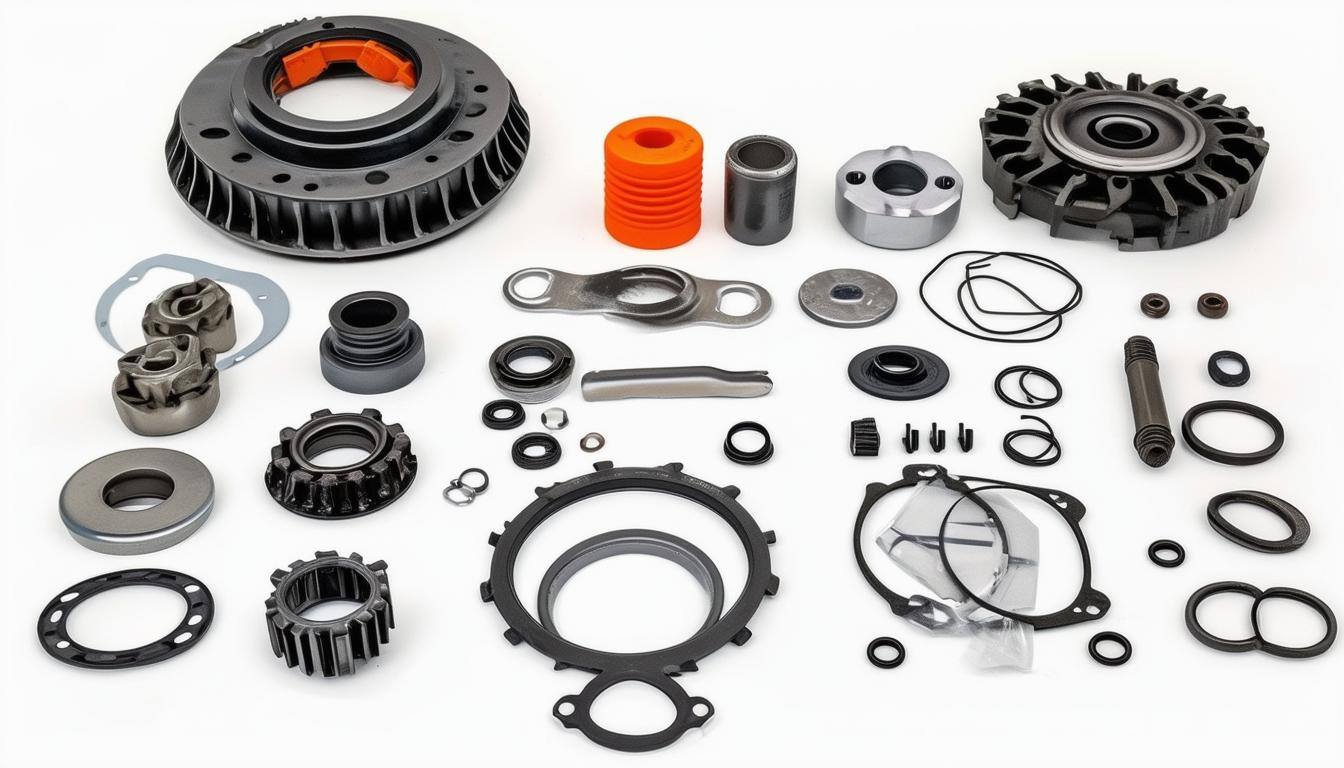 a kubota excavator service kit showing the parts needed