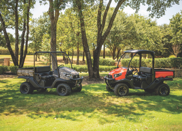 Kubota RTV 520 orange and camo side by side 2 seater