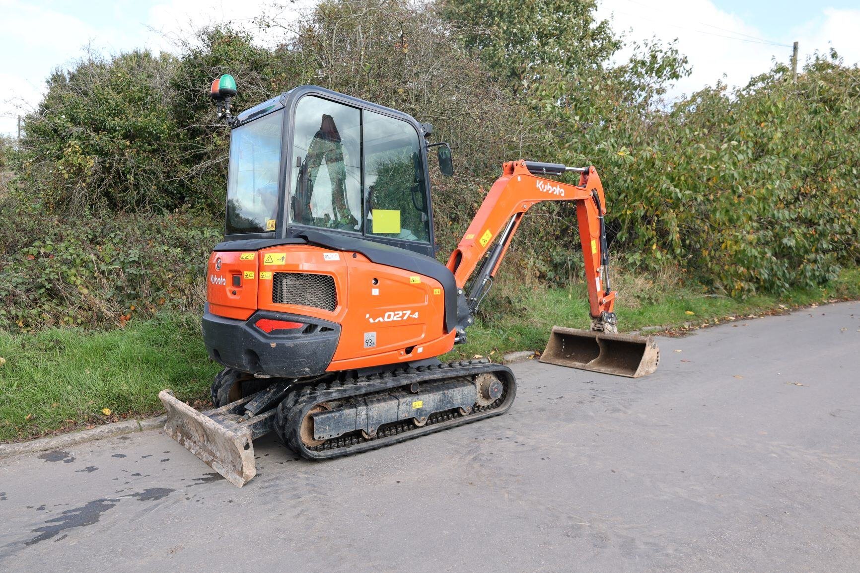 Kubota KX027 excavator rear right hand side