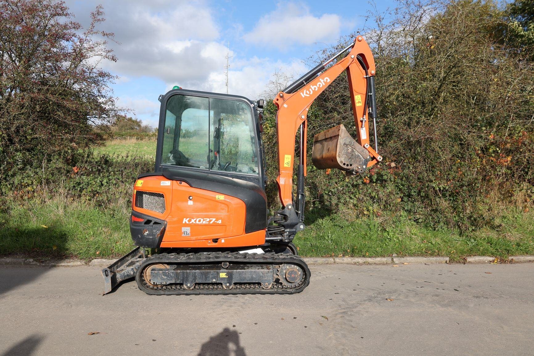 Kubota KX027 excavator right hand side