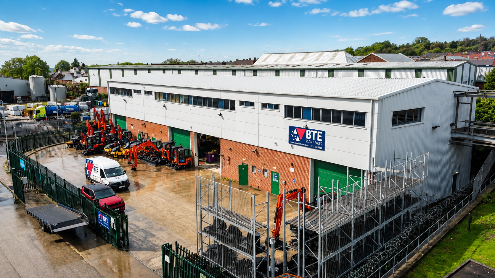 Leeds Depot Building shot blue sky
