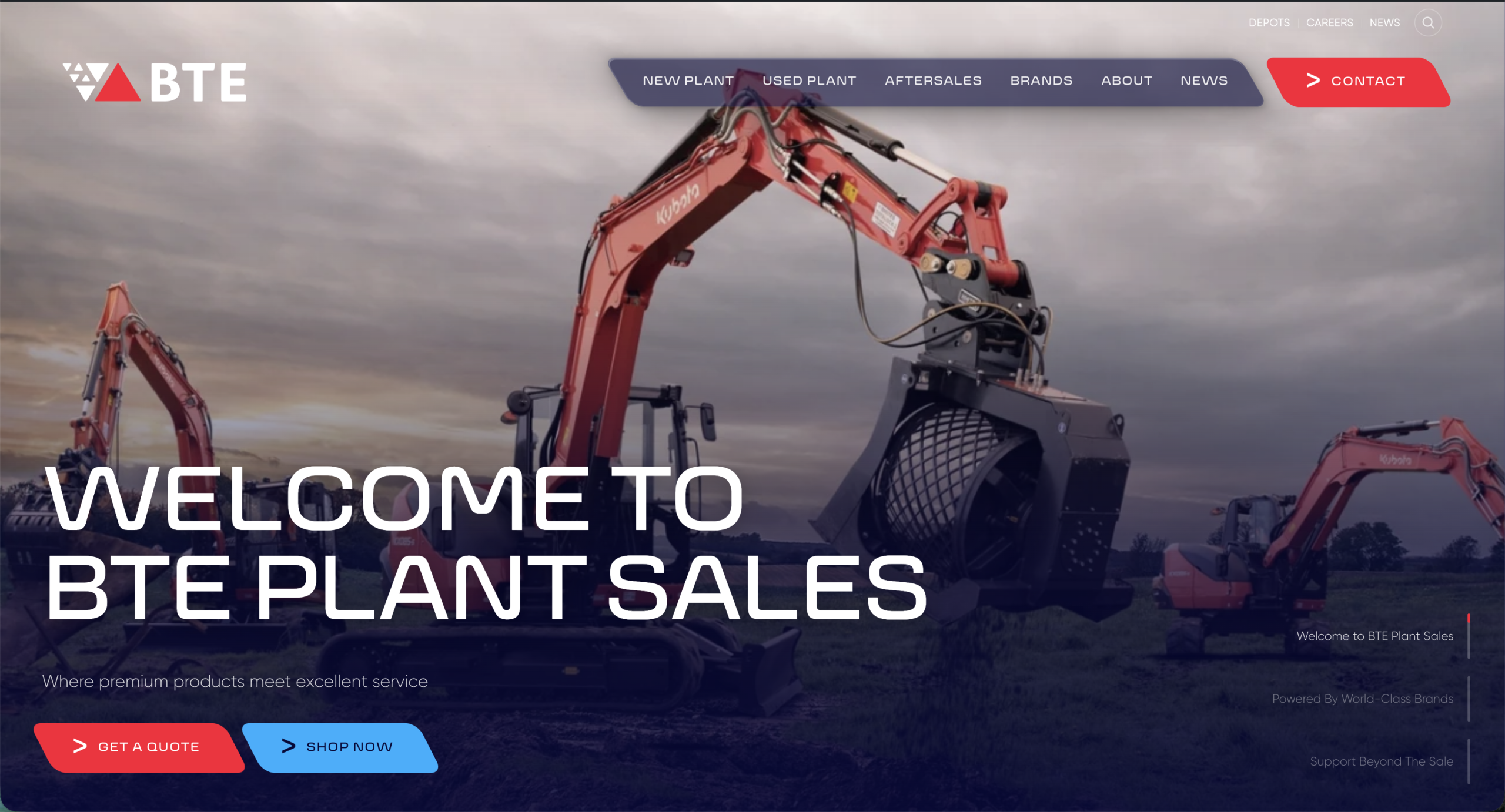 BTE Website homepage image